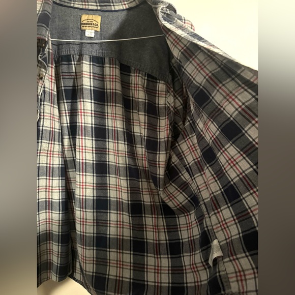 EUC Roebuck & Co Men’s Plaid Button Down Casual Dress Shirt - Long Sleeve - Blue - Picture 5 of 8